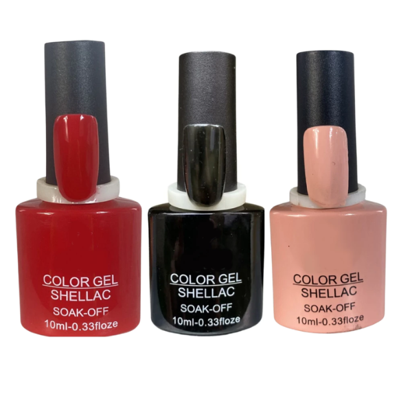 Kit 3 Esmaltes em Gel - Color Gel