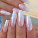Esmalte Holográfico Branco Pérola Com Brilho Para Decoração De Nail Art
