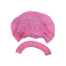 Kit 100 Touca Rosa Sanfonada Descartável