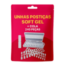 Unhas Postiças Soft Gel com Cola