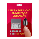 Unhas Acrílicas Clear para Extensão