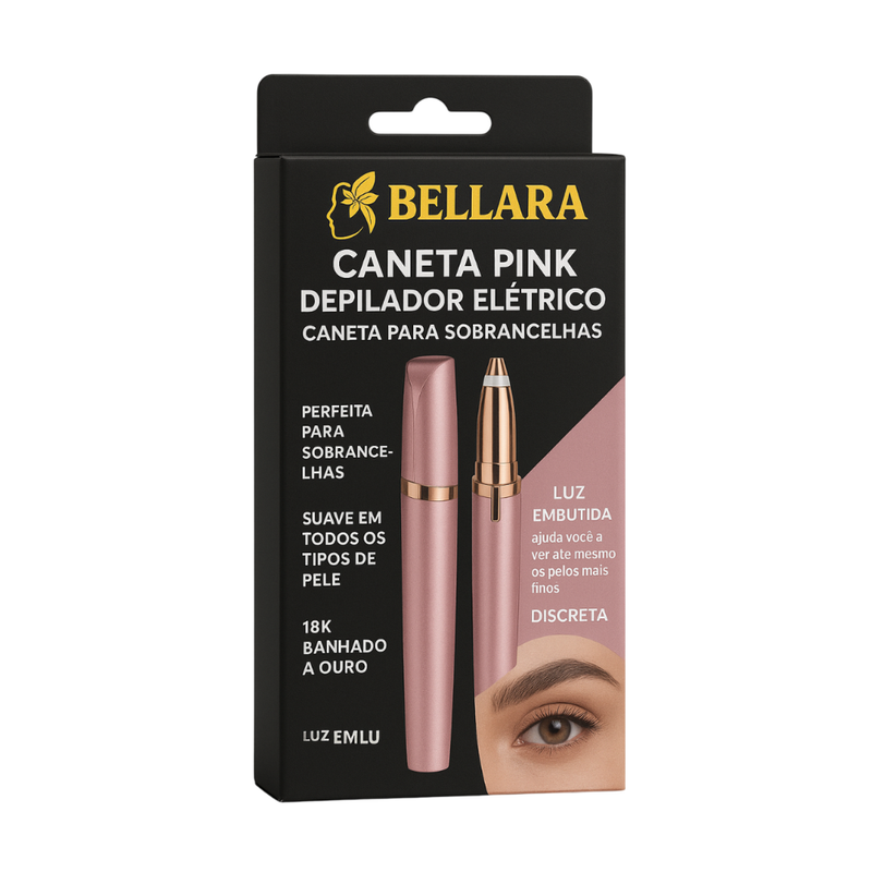 Caneta Pink Depilador Elétrico Para Sobrancelhas