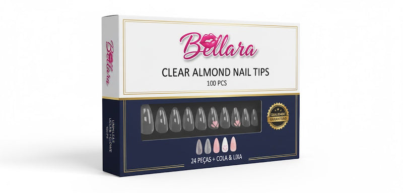 Unhas Postiça Almond - Envio imediato